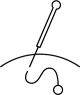 Ikona bioderm&aacute;ln&iacute; nitě (nit zav&aacute;děn&aacute; do těla)